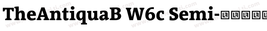 TheAntiquaB W6c Semi字体转换
